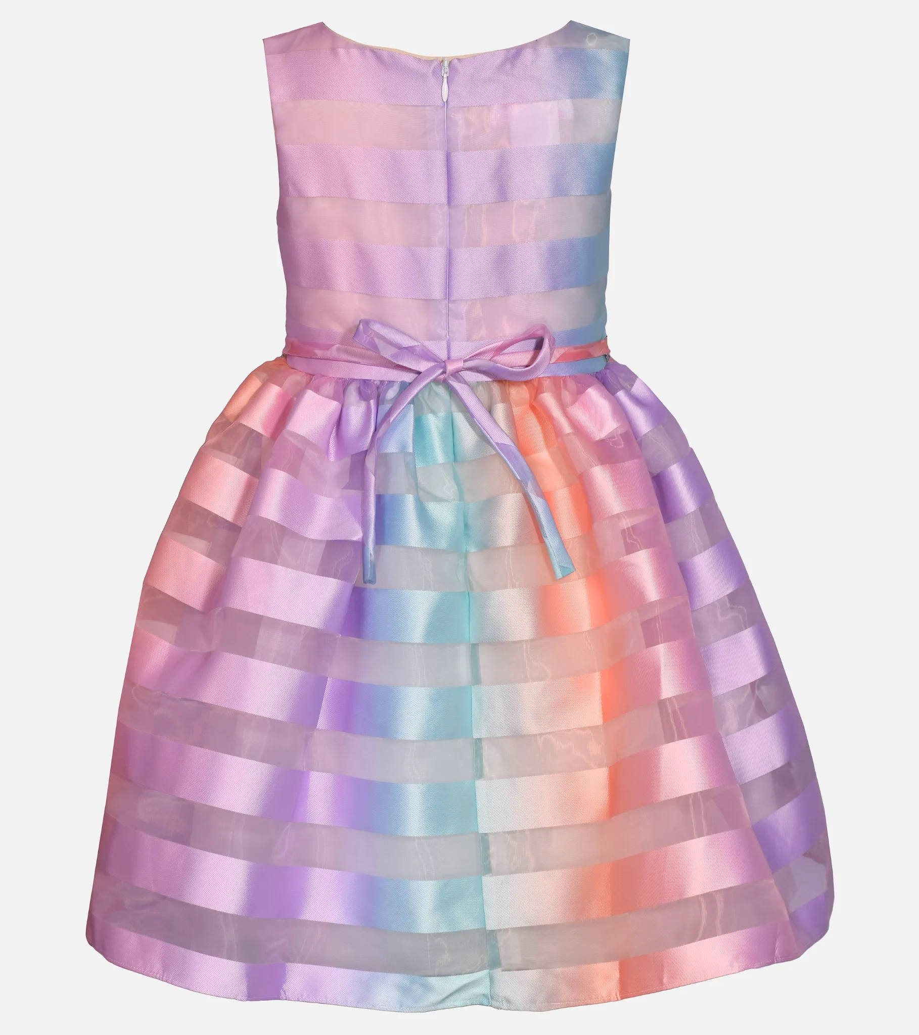 Viola Rainbow Stripe Party Dress