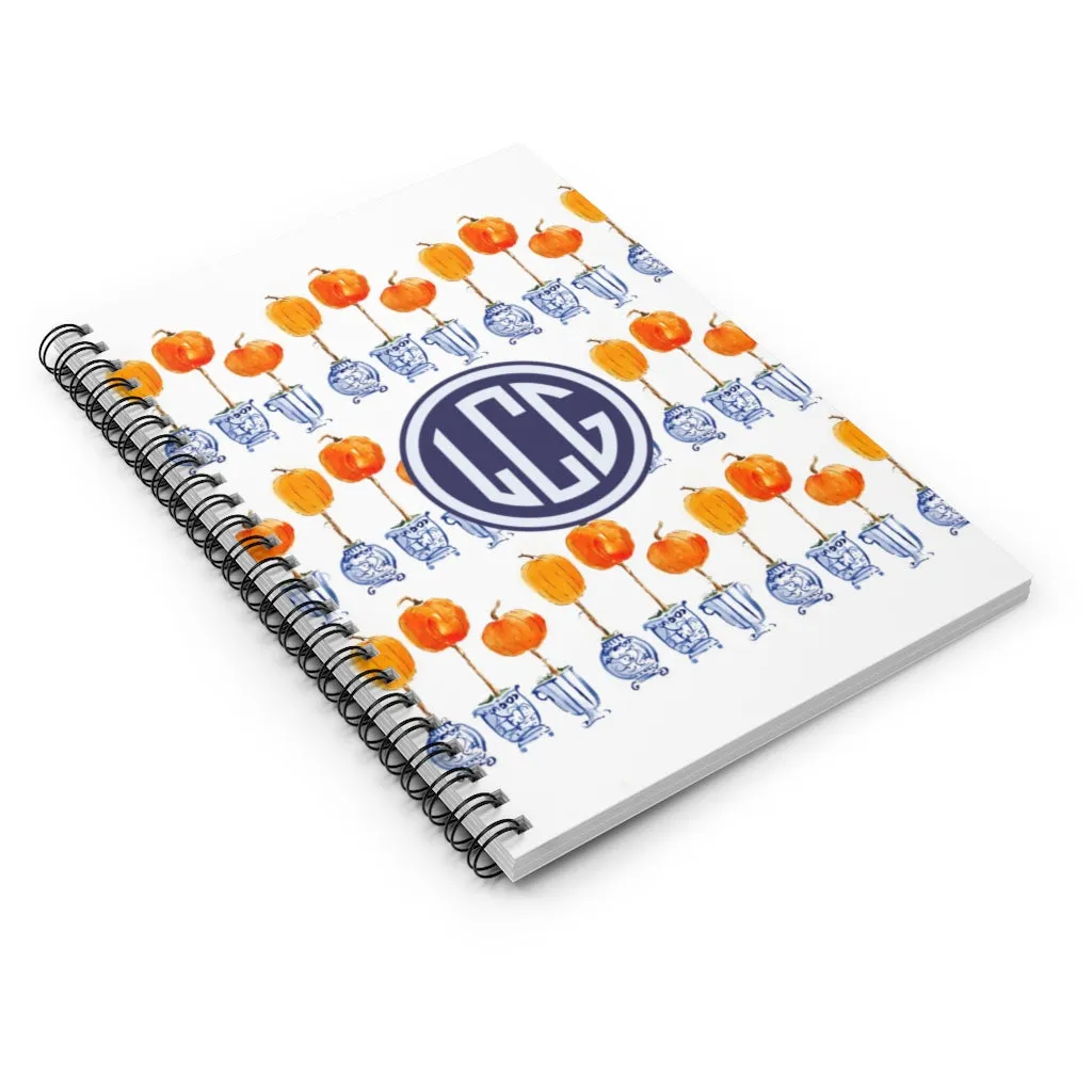When blue and white met the pumpkin patch Notebook