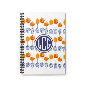 When blue and white met the pumpkin patch Notebook