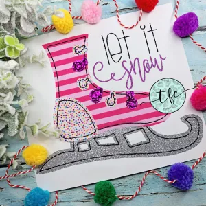 {Whimsy Ice Skate} applique design