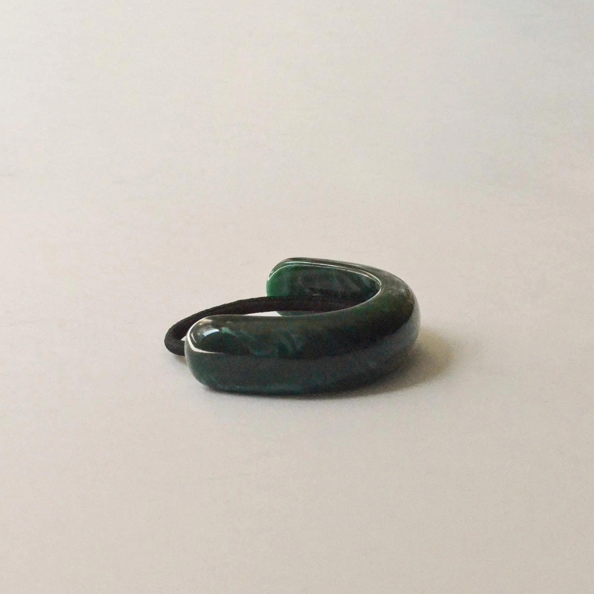 Wide Arch Acrylic Ponytail Hair Tie | Green