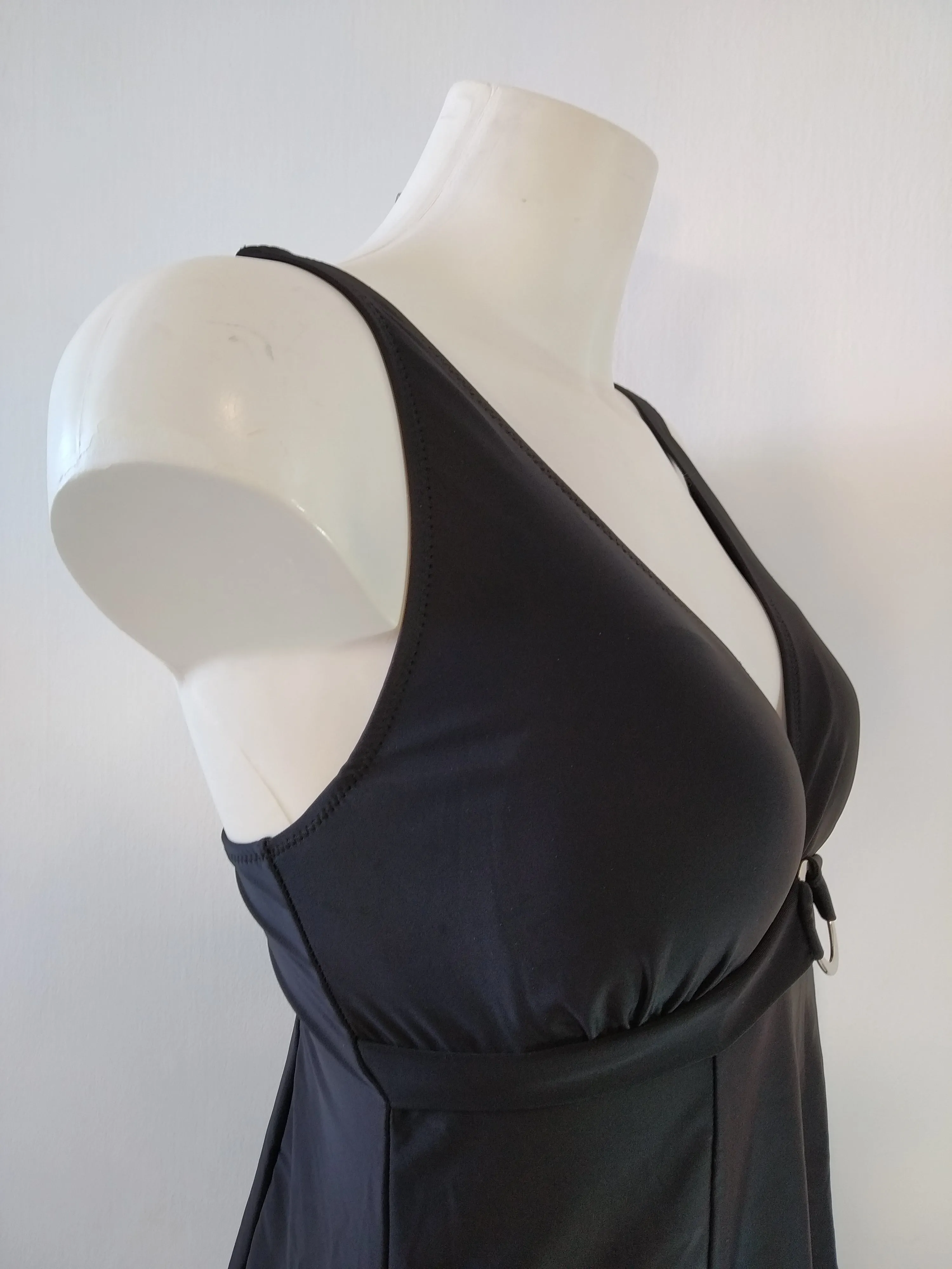 Women skirted Swimsuit Deep-V