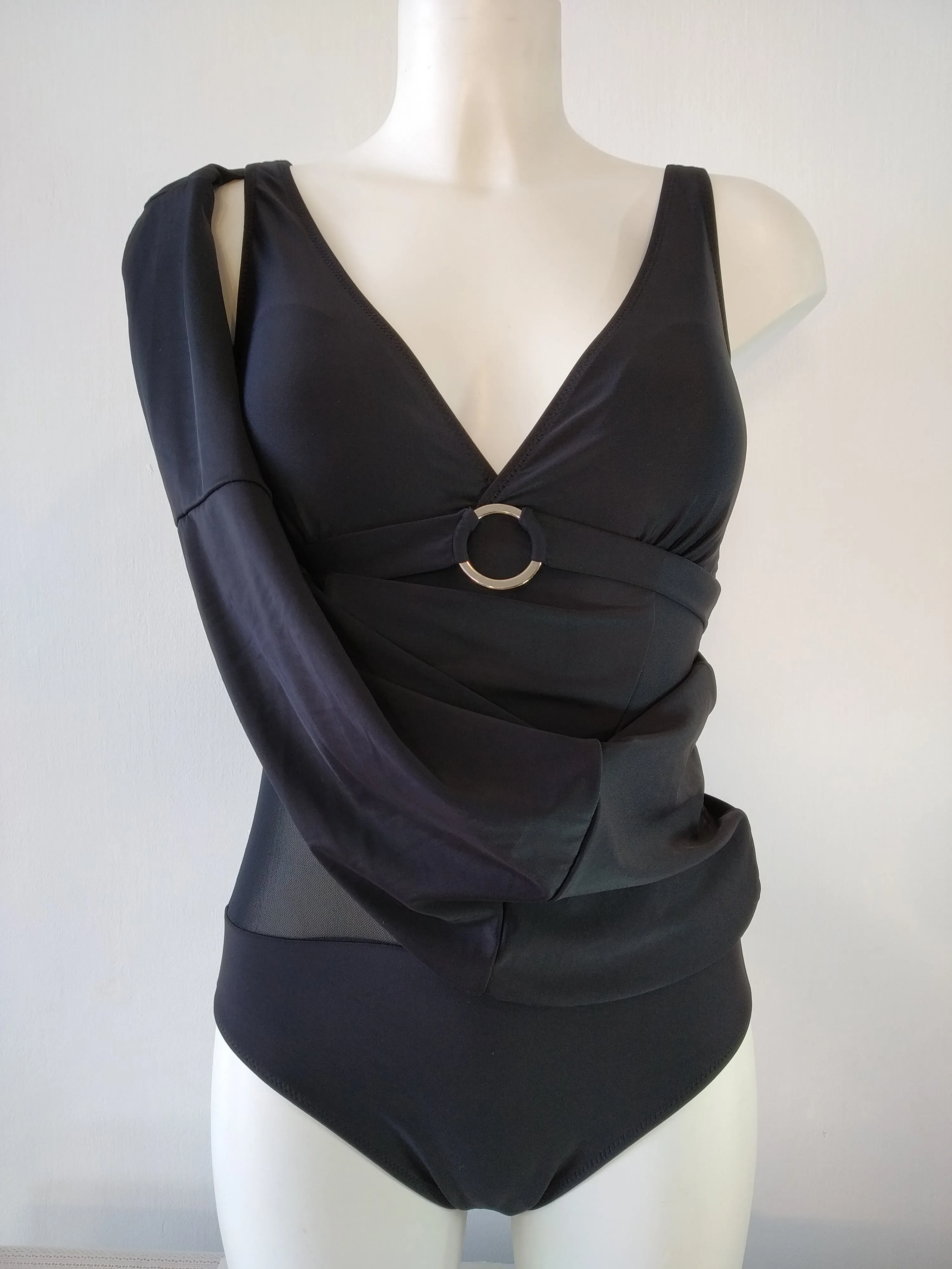 Women skirted Swimsuit Deep-V