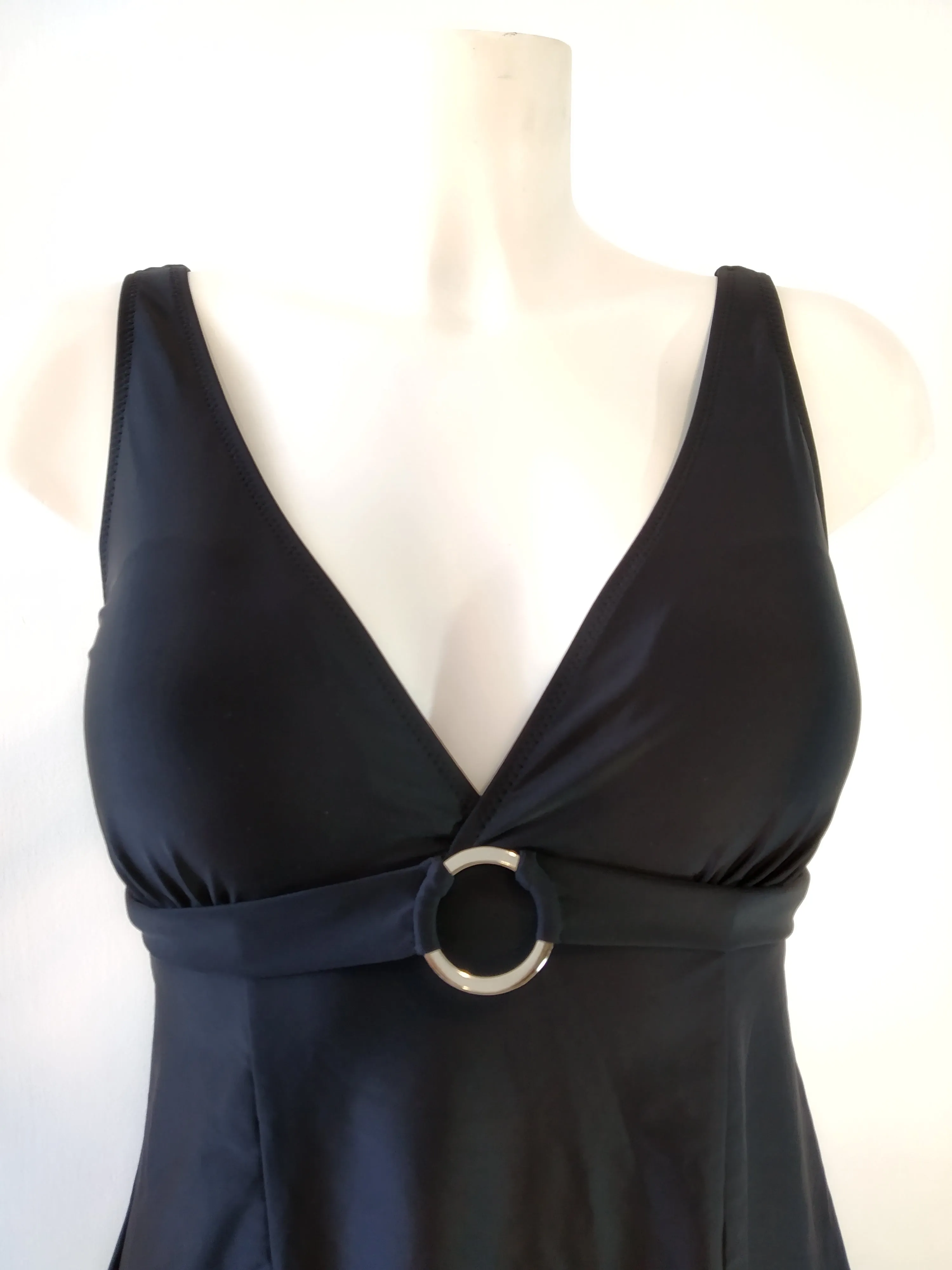 Women skirted Swimsuit Deep-V