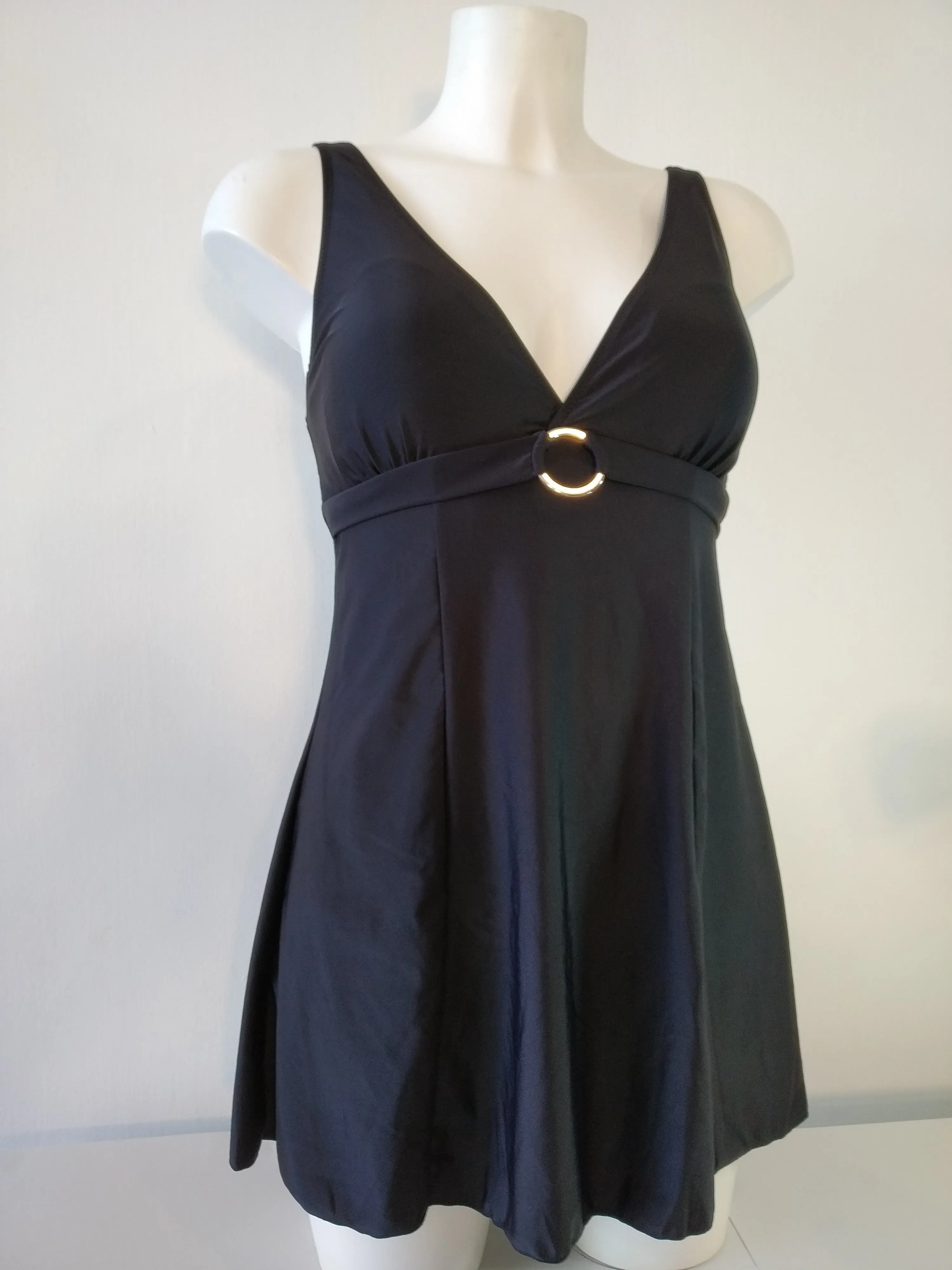Women skirted Swimsuit Deep-V