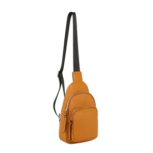 Women Sling Crossbody Bag - Cognac