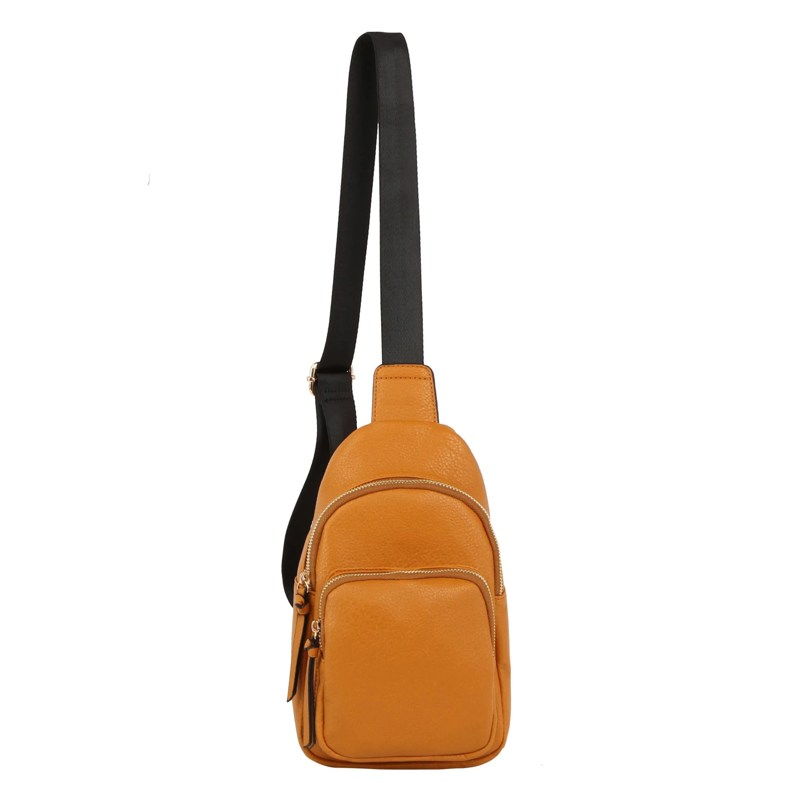 Women Sling Crossbody Bag - Cognac