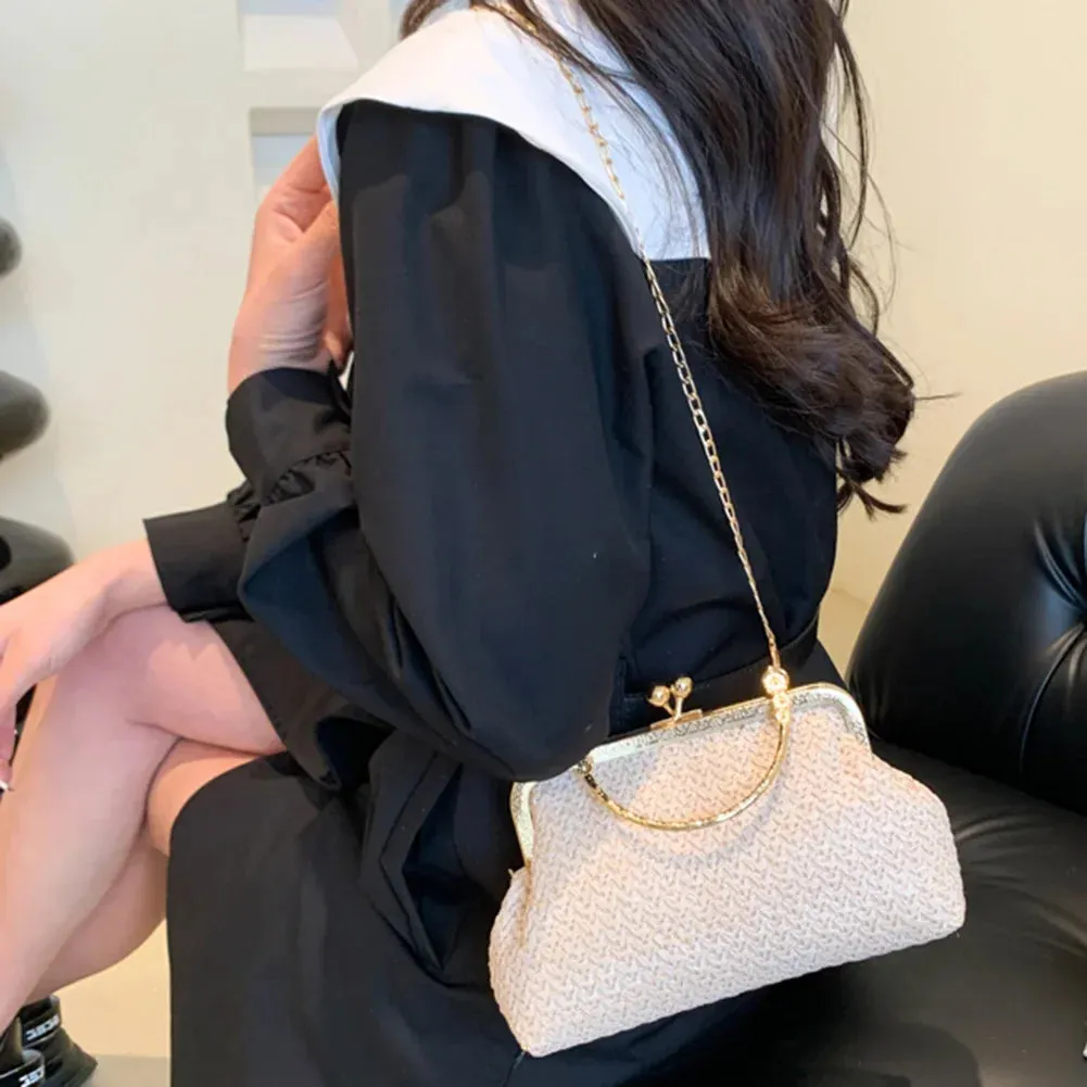 Women's Evening Shoulder Bag Handbag Clutch Bag Shining Rhinestones Bucket Bag for Party Wedding Date Night Chain Shoulder Bag