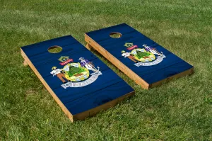 Wood Grain Maine State Flag