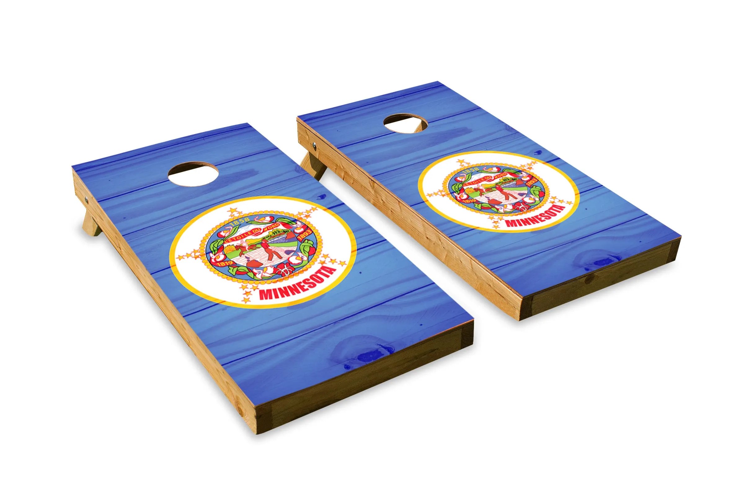 Wood Grain Minnesota State Flag