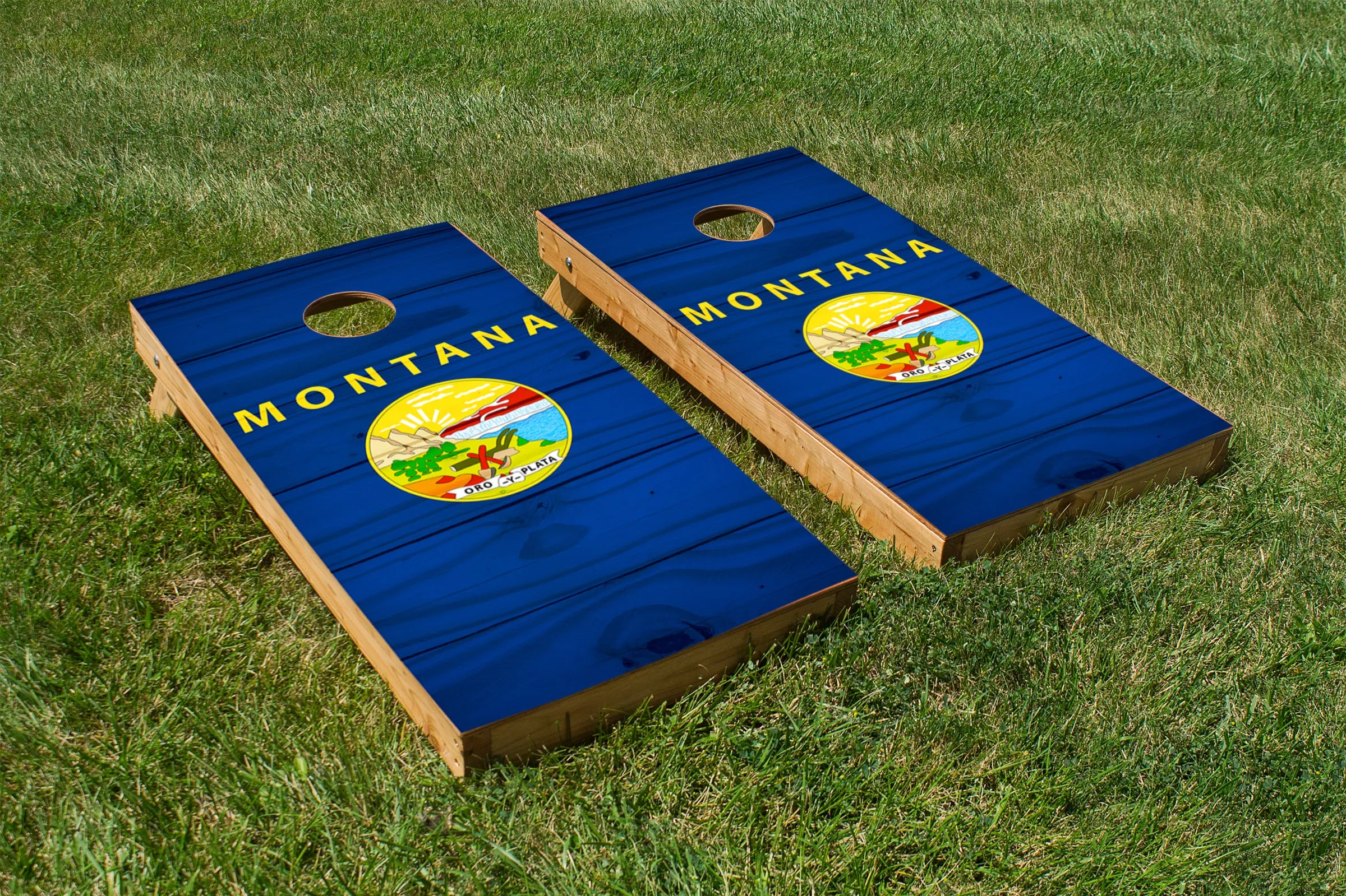 Wood Grain Montana State Flag