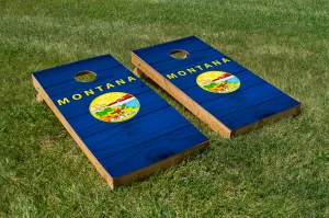 Wood Grain Montana State Flag