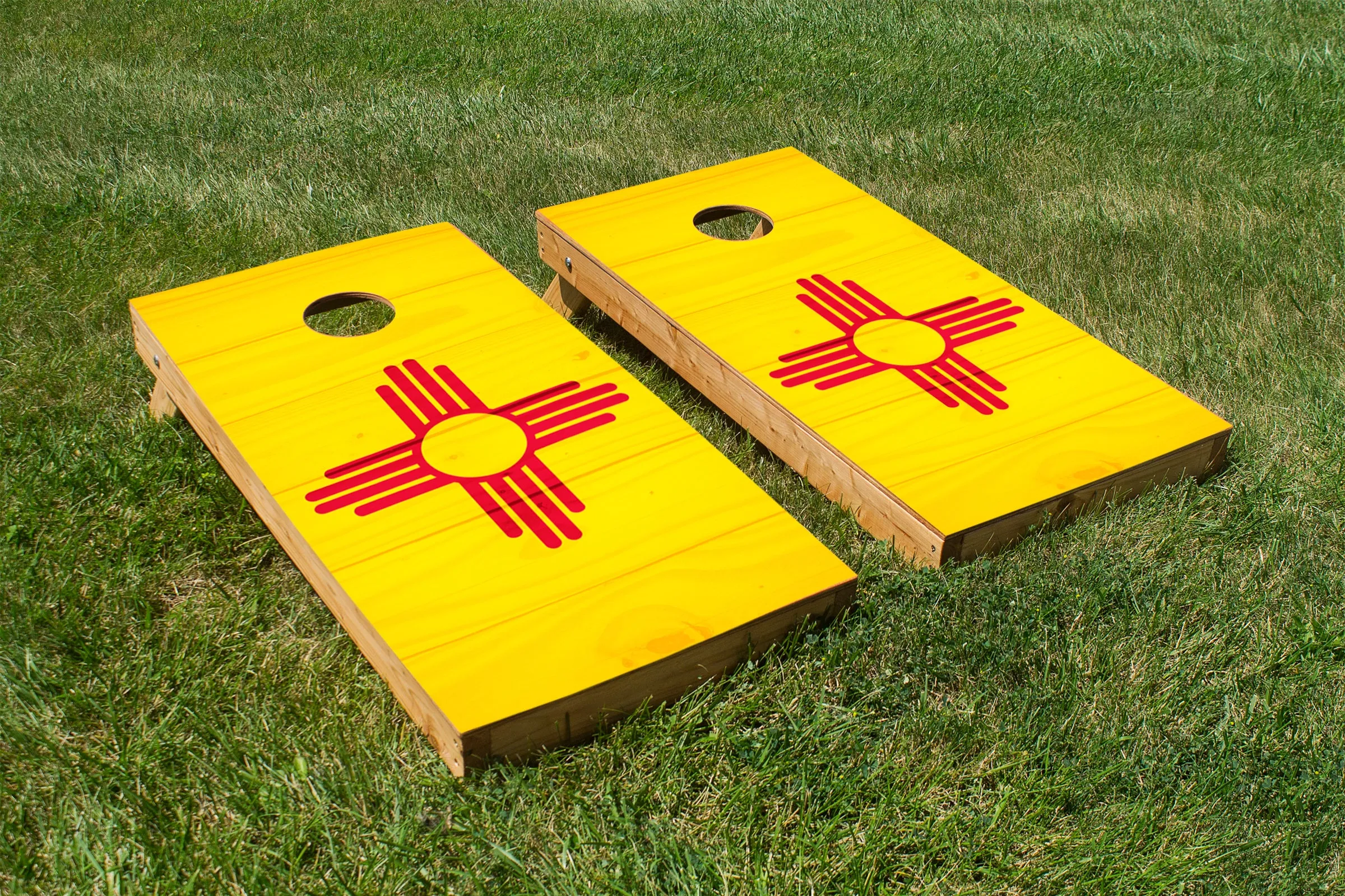 Wood Grain New Mexico State Flag