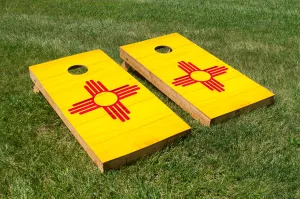 Wood Grain New Mexico State Flag