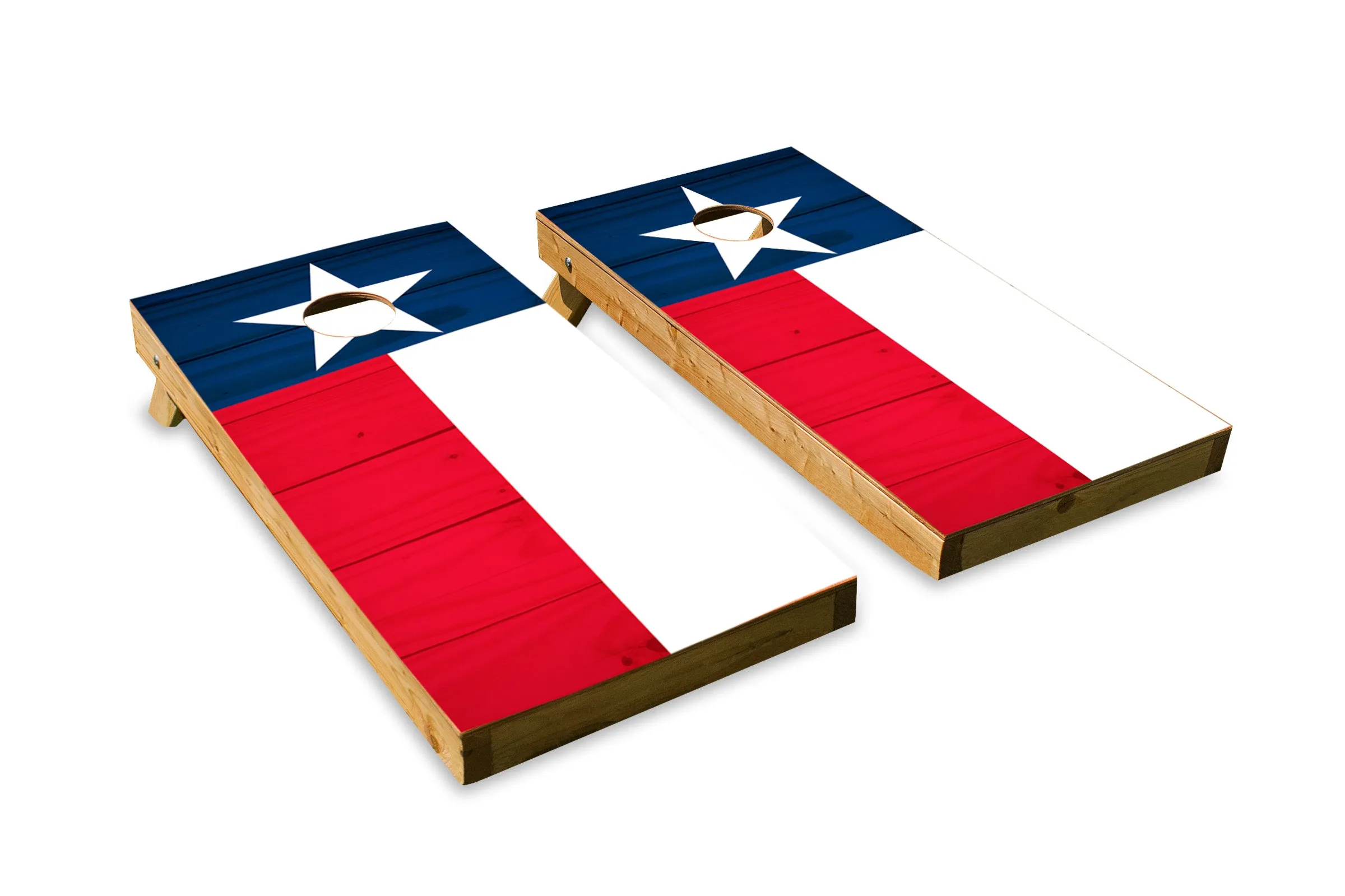 Wood Grain Texas State Flag