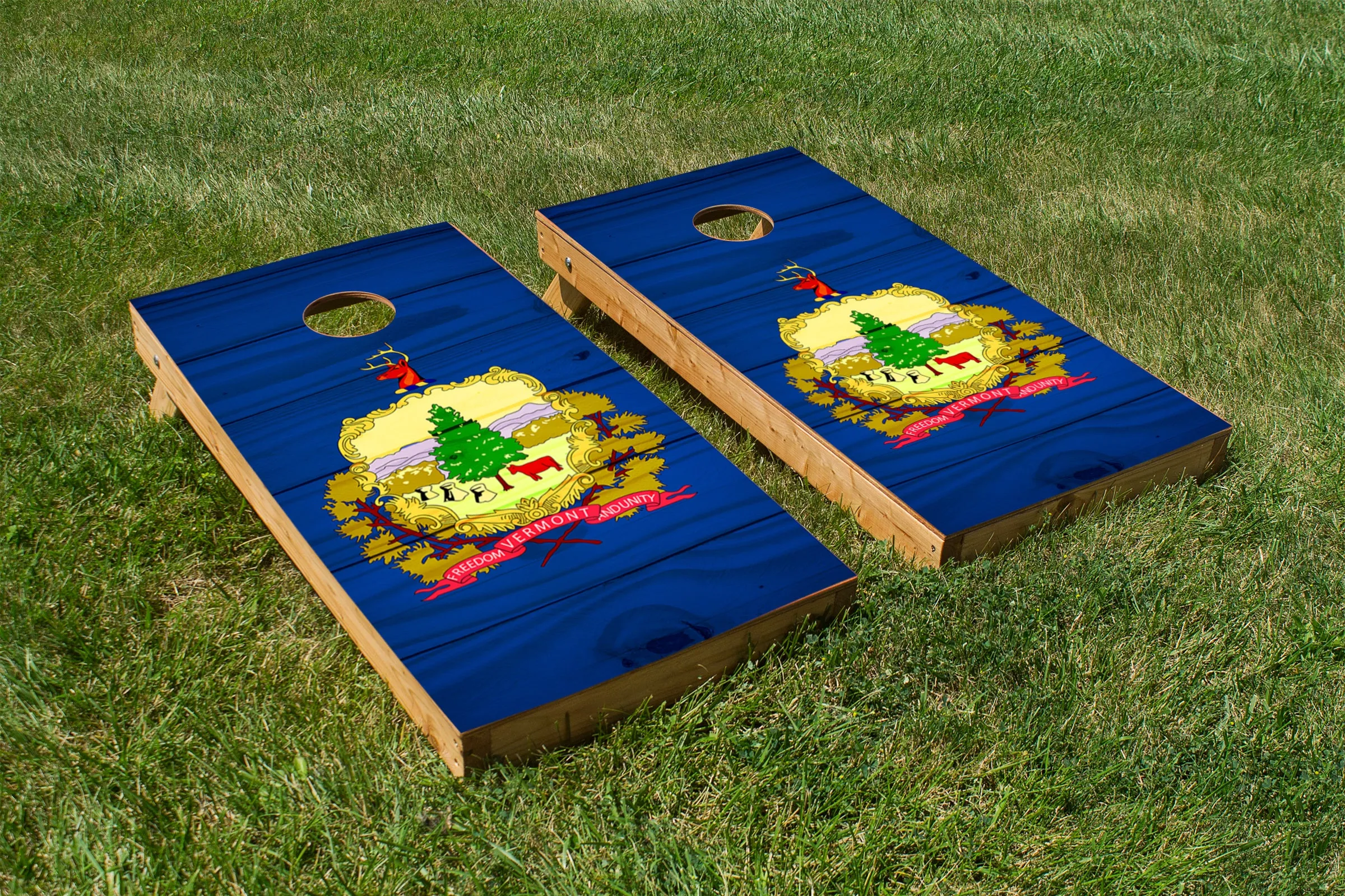 Wood Grain Vermont State Flag