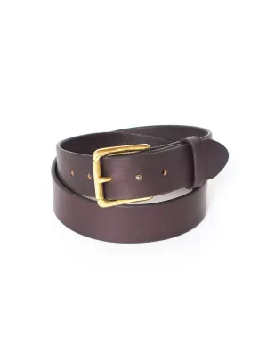Wood&Faulk Martin Belt Dark Brown