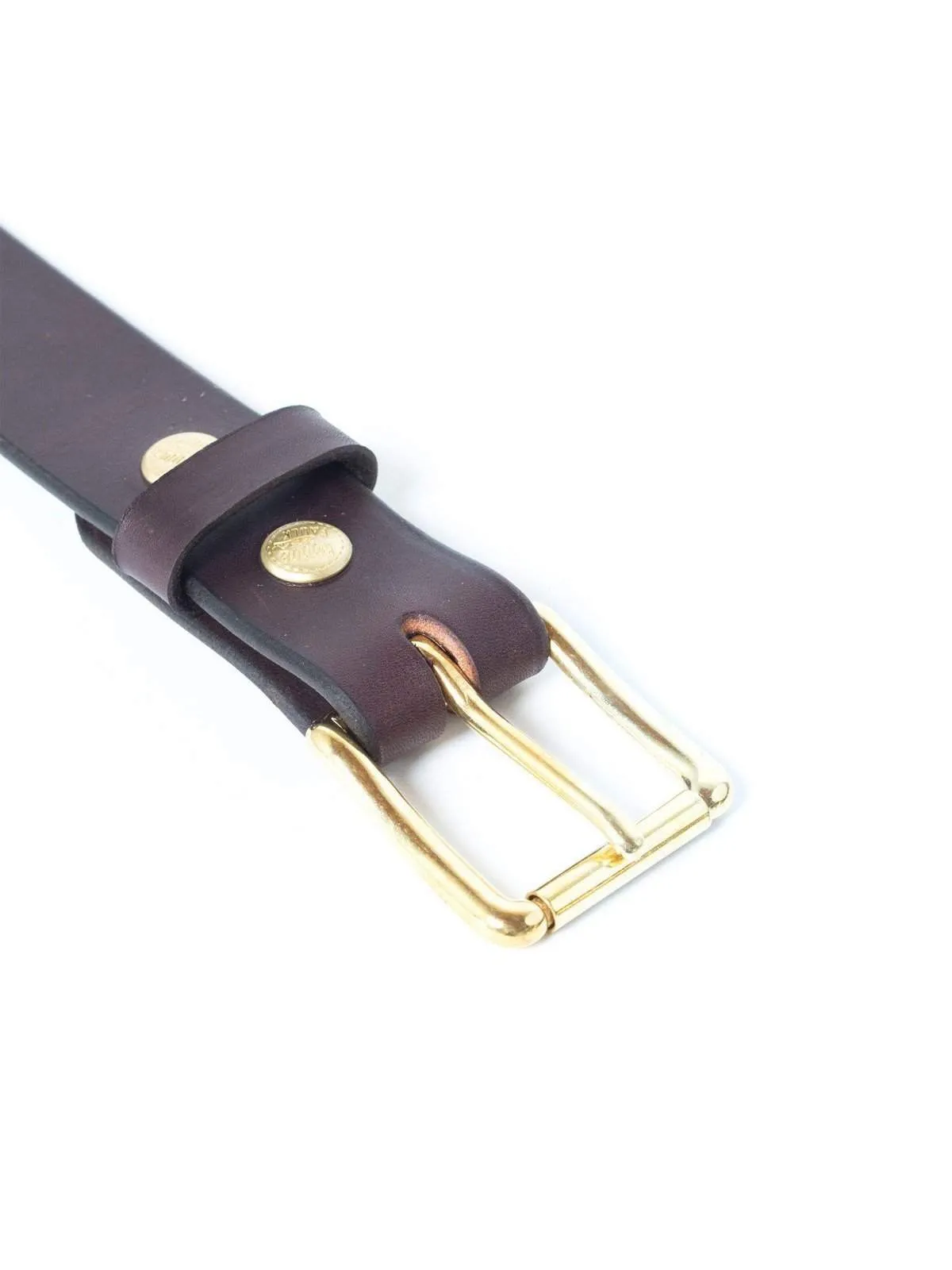 Wood&Faulk Martin Belt Dark Brown