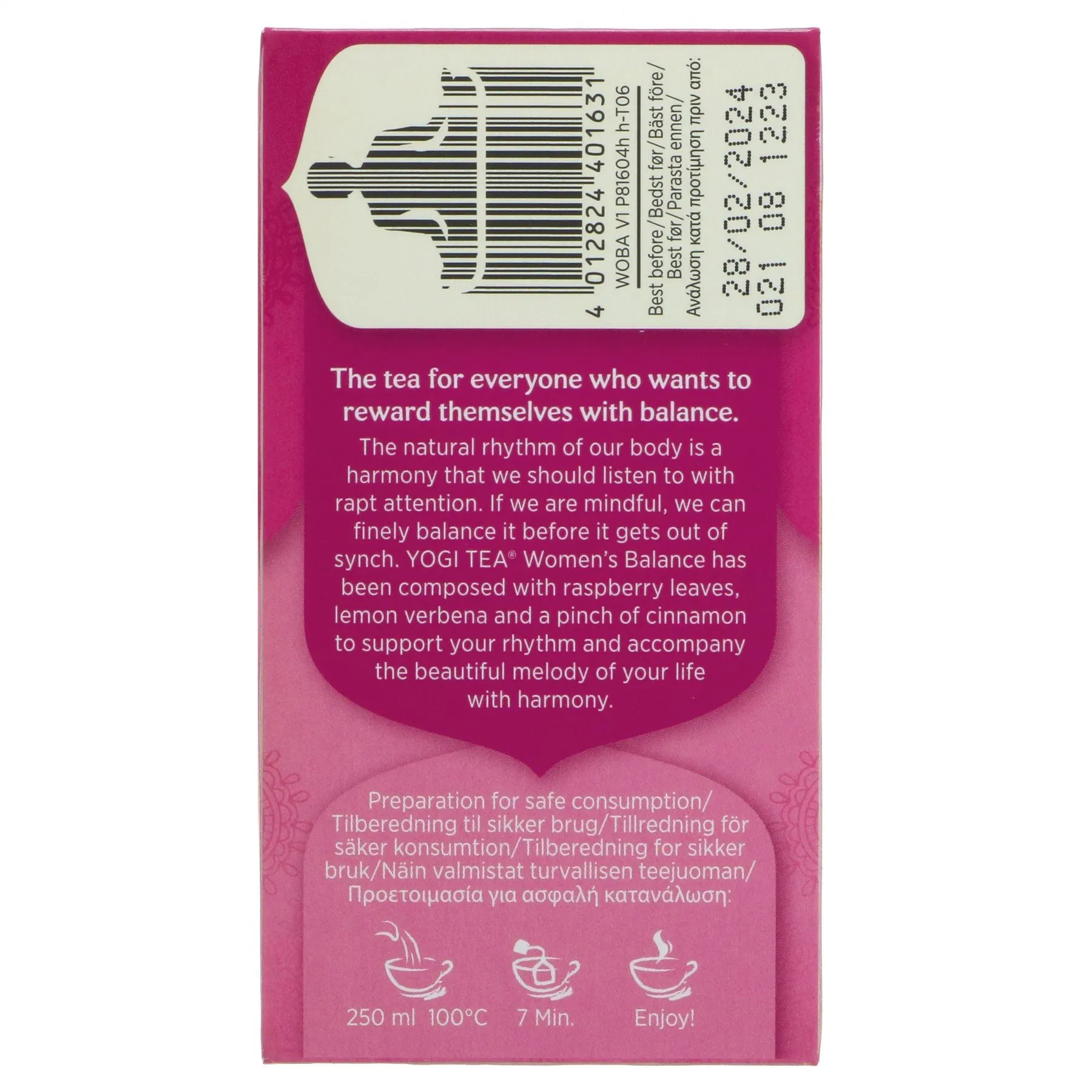Yogi Tea | Women's Balance - Rasp. Leaves, Lemon Verbena | 17 bags
