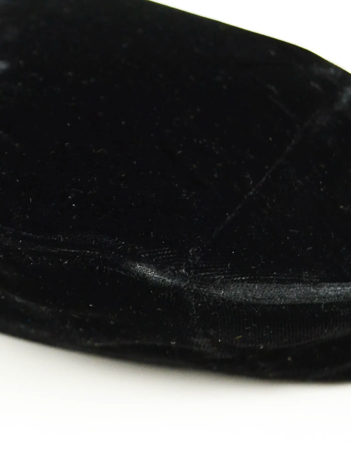 Yves Saint Laurent YSL Black Velvet Small Mombasa Bag