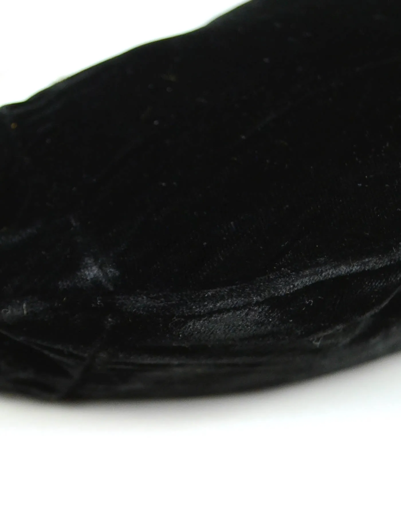 Yves Saint Laurent YSL Black Velvet Small Mombasa Bag