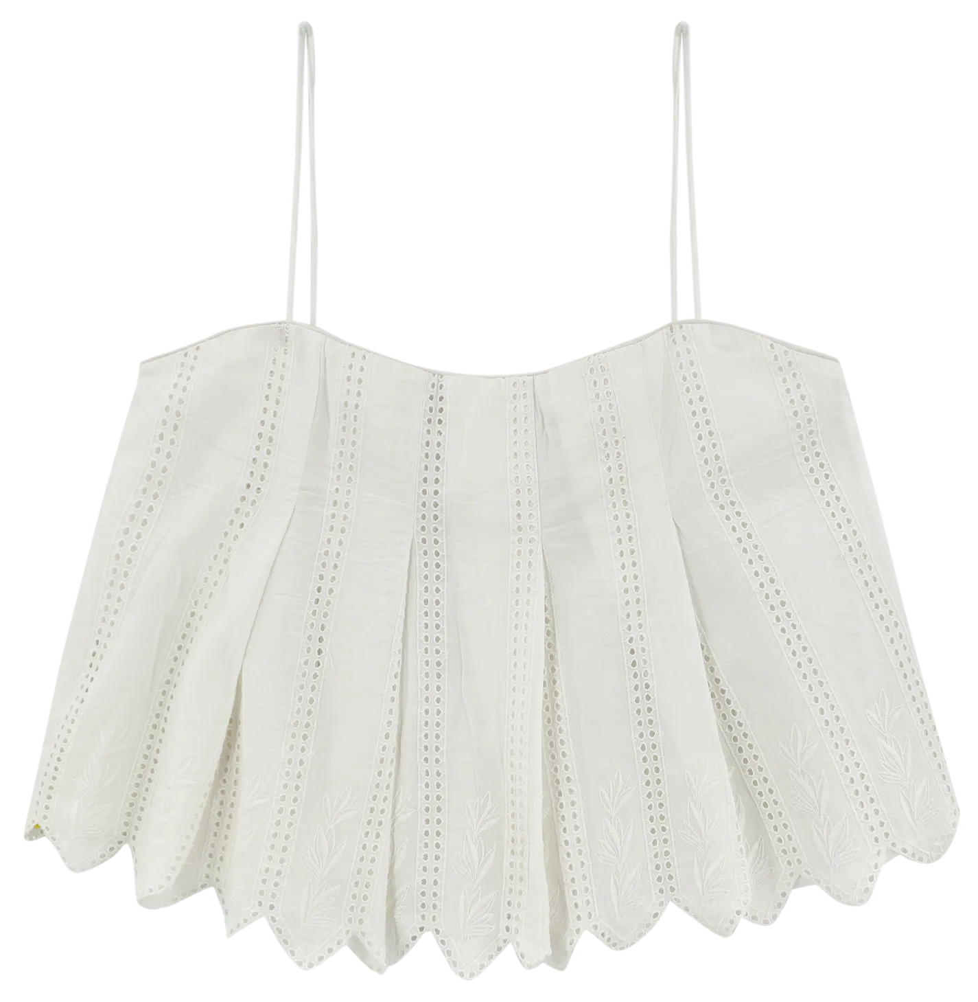 Zuma Cami in White Vine Eyelet